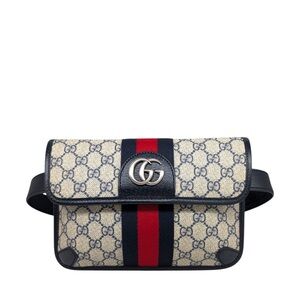 Gucci GG Supreme Ophidia Flap Belt Bag